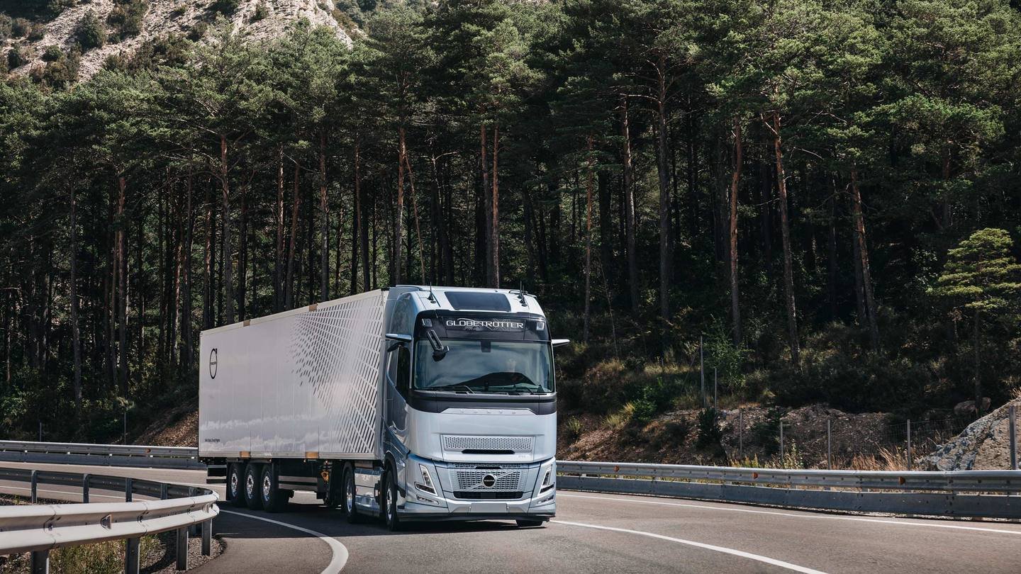 Volvo FH truck of Olvera Logistics on the Europe–CIS route